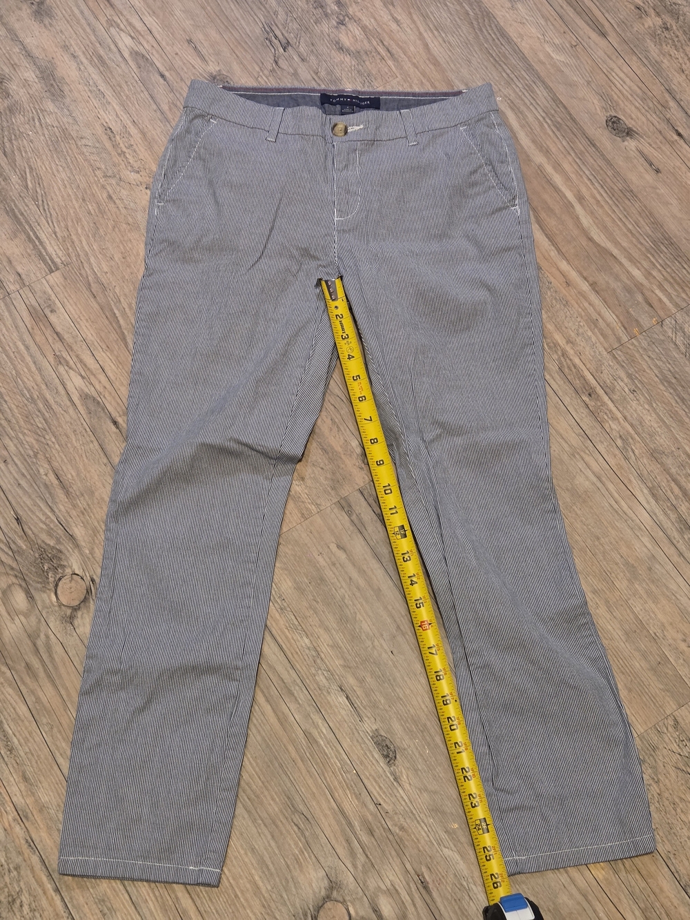 Tommy Hilfiger Blue And White Lined Pants